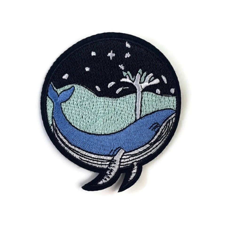 Sea Whale Embroidered Patch